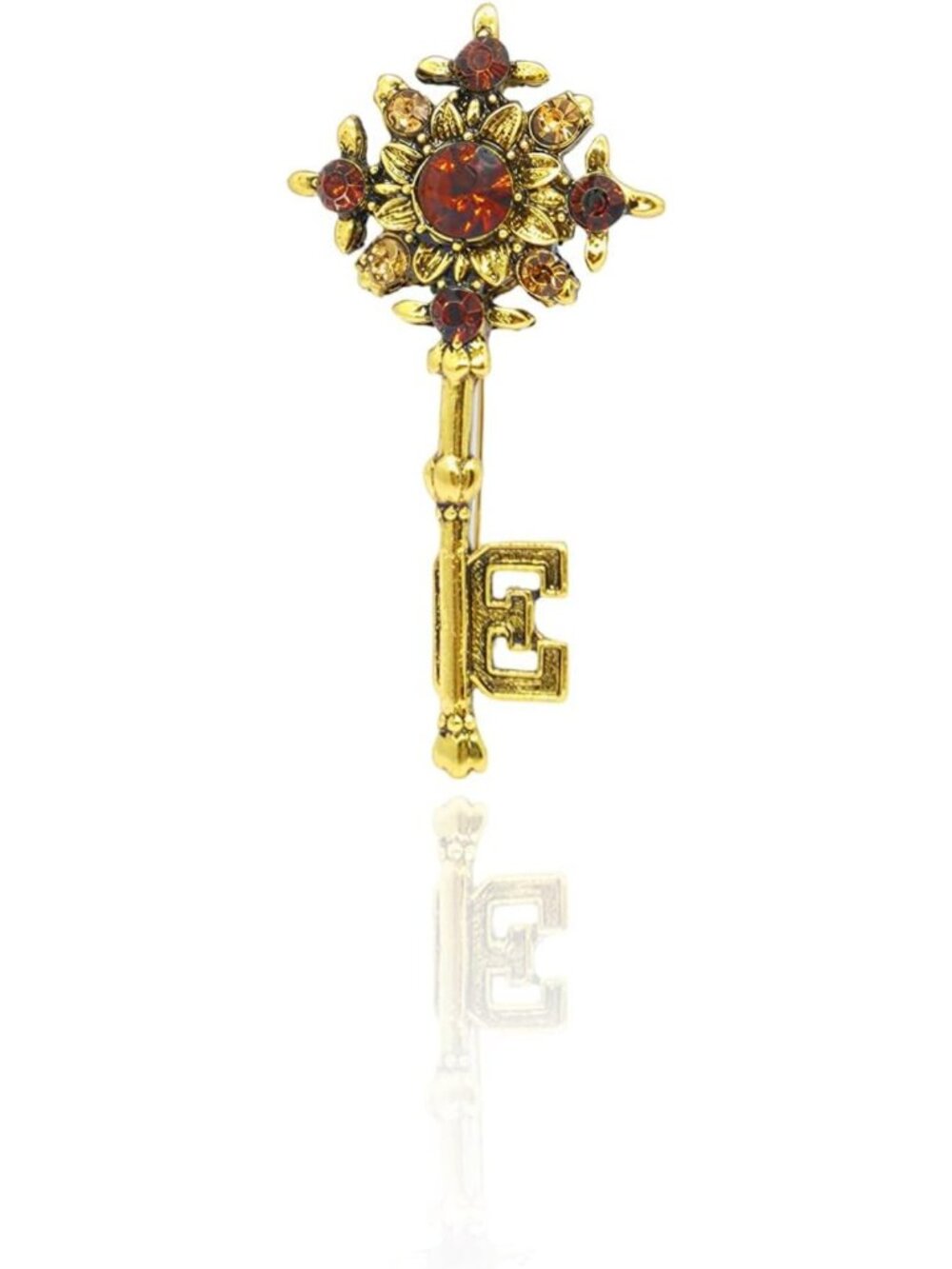 Elegant Enamel & Rhinestone Brooch Pin for Women - Stylish Lapel Jewelry, Gifts